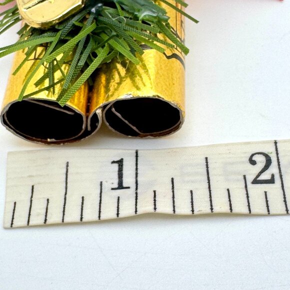 Vintage Midwest Christmas Music Sheet Violin Ornament Acorn Berries Ferns Ribbon - Picture 5 of 9